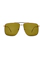 view 1 of 3 Sorrento Sunglasses in Gold & Green