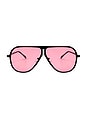 view 1 of 2 Ava Sunglasses in Black & Pink
