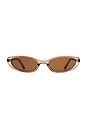 view 1 of 2 Lulu Sunglasses in Olive & Brown
