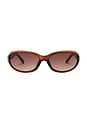 view 1 of 2 Elsa Sunglasses in Trans Maple & Brown Fade