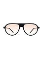 view 1 of 2 LUNETTES DE SOLEIL IGGY  in Black & Light Brown Fade