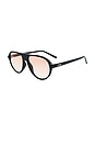 view 2 of 2 LUNETTES DE SOLEIL IGGY  in Black & Light Brown Fade