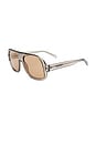 view 2 of 2 LUNETTES DE SOLEIL MALIA in Trans Olive & Brown