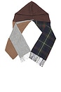 view 2 of 3 Deconstructed Hoodie Scarf in Brown Multi