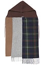 view 3 of 3 Deconstructed Hoodie Scarf in Brown Multi
