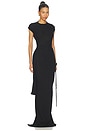 view 2 of 3 ROBE SLEEVY LUREX MAXI in Black