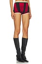 view 2 of 6 Sporty Knit Short in Sporty Red in Black & Red