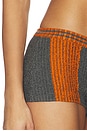 view 6 of 6 Textured Knit Team Short in Grey & Orange