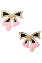 view 1 of 3 Bow Earring in Gold & Pink
