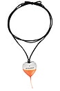 view 1 of 2 Knotted Heart Necklace in Gold-orange