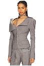 view 3 of 6 BLAZER OFF-SHOULDER in Grey