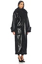 view 4 of 5 Shearling Oversized Split Coat in Shiny Black