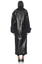 view 5 of 5 Shearling Oversized Split Coat in Shiny Black