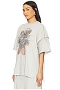 view 3 of 5 Deconstructed Oversized T-Shirt in Grey