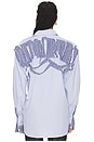 view 3 of 5 Oversized Shirt in Blue & White