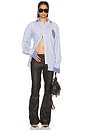 view 4 of 5 Oversized Shirt in Blue & White