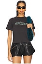view 1 of 4 Fitted T-Shirt With Puff Paint in Black
