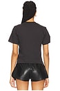 view 3 of 4 Fitted T-Shirt With Puff Paint in Black
