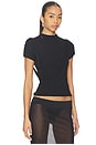 view 2 of 5 Deconstructed Knit Tee in Black