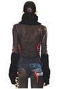 view 3 of 4 Mesh Turtleneck Tee in Leopard Print