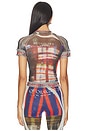 view 3 of 4 Mesh Otto T-Shirt in Racing Plaid in Print