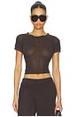 view 1 of 4 Linen T-shirt in Brown
