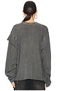 view 3 of 4 CAMISETA OVERSIZED DESCONSTRUÍDA in Grey