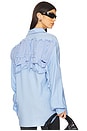 view 1 of 6 Distressed Oversized Shirt in Blue
