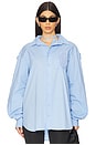 view 2 of 6 Distressed Oversized Shirt in Blue
