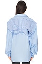 view 4 of 6 Distressed Oversized Shirt in Blue