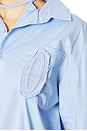 view 6 of 6 Distressed Oversized Shirt in Blue