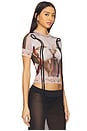 view 2 of 4 Mesh T-Shirt in Print-white