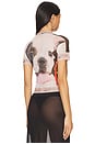 view 3 of 4 Mesh T-Shirt in Print-white