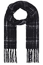 view 1 of 3 Estate Scarf in Black Fuzzy Alpaca Check