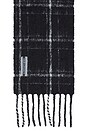 view 3 of 3 Estate Scarf in Black Fuzzy Alpaca Check