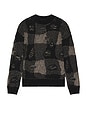 view 1 of 3 Sonar Roundneck in Black Destructive Gingham