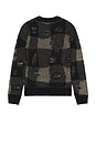 view 2 of 3 Sonar Roundneck in Black Destructive Gingham