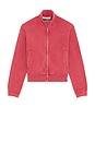 view 1 of 3 Mob Full Zip Mock Neck Sweatshirt in Red Sun Fade Hefty Fleece