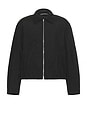 view 1 of 3 Slight Full Zip Jacket in Shining Black Crinkle Solaro