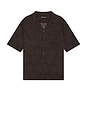 view 1 of 3 Heusen Shirt Shortsleeve in Dotted Print Cotton Silk