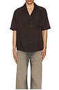 view 3 of 3 Heusen Shirt Shortsleeve in Dotted Print Cotton Silk