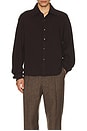 view 3 of 3 Recovery Shirt in Deep Brown Fuzzy Fleece