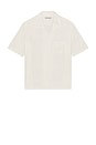 view 1 of 3 Heusen Short Sleeve Shirt in White Flower Embroidery