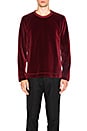 view 1 of 4 T-SHIRT VELOURS MANCHES LONGUES in Red