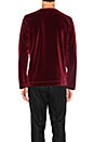 view 3 of 4 T-SHIRT VELOURS MANCHES LONGUES in Red