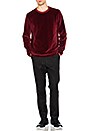 view 4 of 4 T-SHIRT VELOURS MANCHES LONGUES in Red
