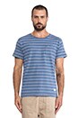 view 1 of 4 Indigo Pocket Tee in Red Stripe