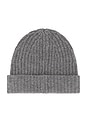 view 2 of 2 Reimagine Cashmere Beanie in Heather Grey