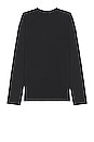 view 2 of 4 Sojourn Long Sleeve Henley in Pitch Black