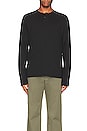 view 3 of 4 Sojourn Long Sleeve Henley in Pitch Black